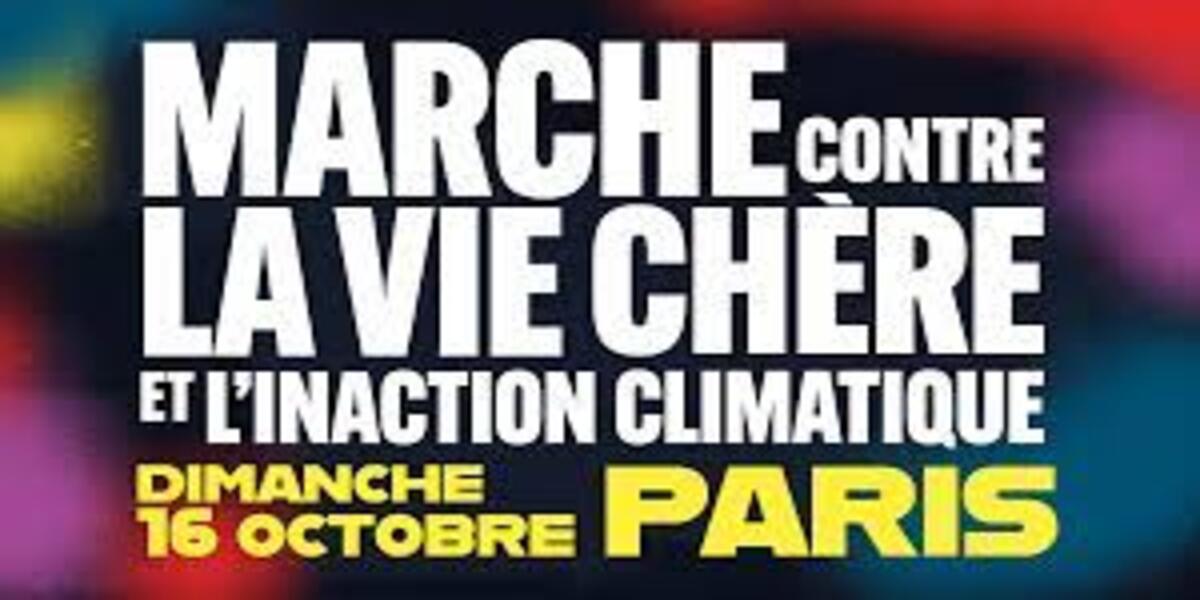 Affiche de la Marche contre la vie chère et l'inaction climatique